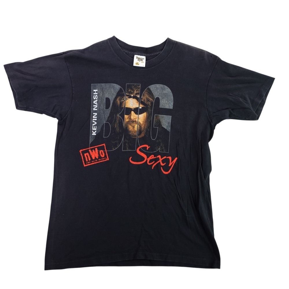 Vintage WCW Kevin Nash Big Sexy T Shirt Mens L nWo Wrestling Single Stitch 90s